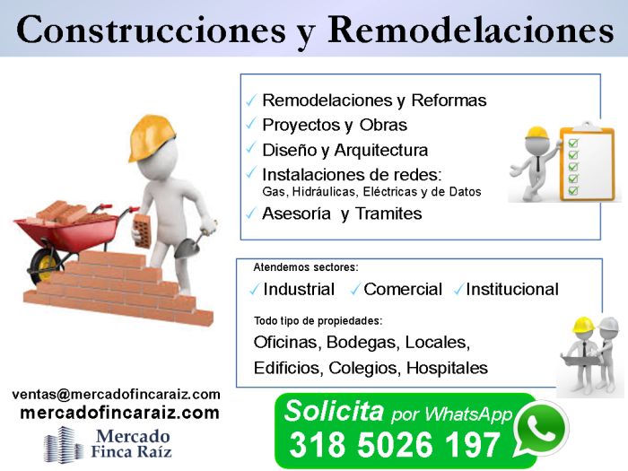 construcciones remodelaciones medellín antioquia reformas obras civiles